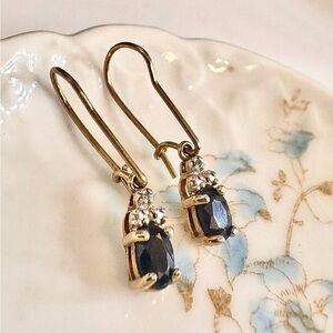 Ross-Simons | Sapphire & Diamond Gold Vermeil Earrings